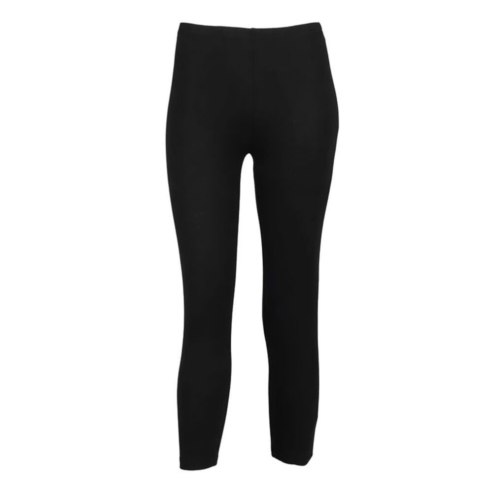 Skinni Fit Womens/Ladies 3/4 Leggings / Black